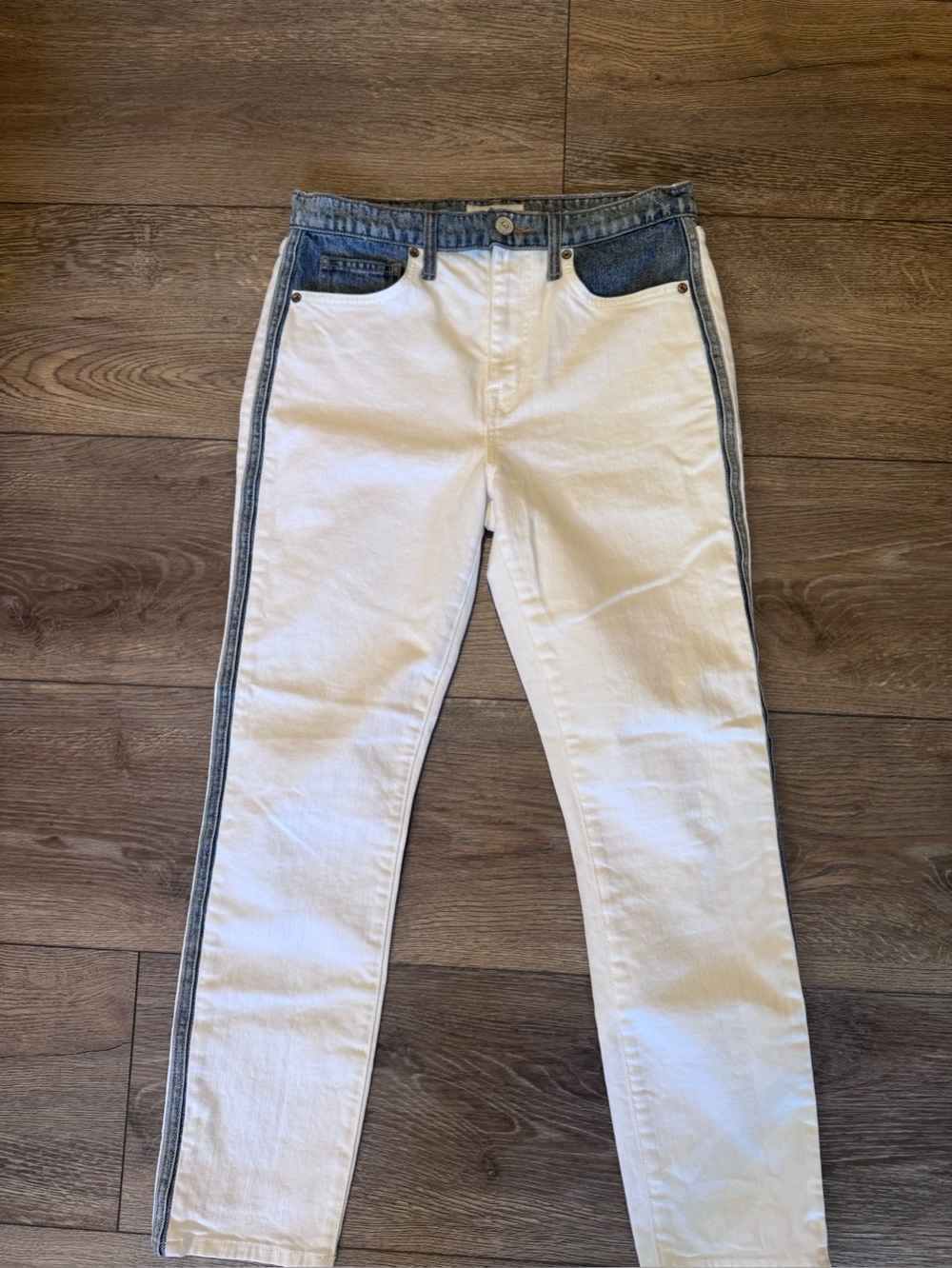 Joie Gracelyn Two Tone Skinny Cropped Ankle Jeans Sz 27